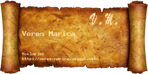 Veres Marica névjegykártya